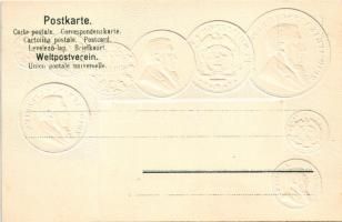 Transvaal. Postkarte mit Nationalflagge zur Information über internationales Münzwesen / Transvaal p...