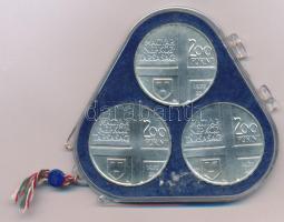 1977. 200Ft Ag (3xklf) "Magyar festők II. / Csontváry, Mányoki, Rippl-Rónai" érmesor erede...