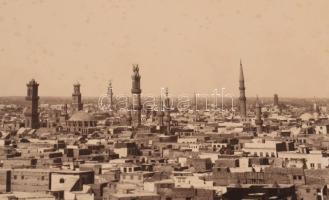 cca 1890-1900 Jean Pascal Sébah (1872-1947): Karió látképe, nagyméretű fotó kartonon, jelzett a fotó...