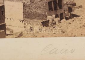 cca 1890-1900 Jean Pascal Sébah (1872-1947): Karió látképe, nagyméretű fotó kartonon, jelzett a fotó...