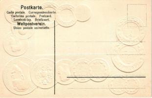 La Russie, pavillon national / Oroszország - érmék és zászló. Dombornyomott / Russian coins and flag...