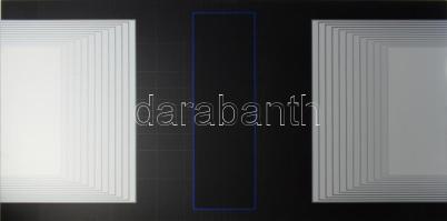 Ottó László (1966-): Origo-metrum [beyond] [20210312]. Akril, vászon, jelzett a hátoldalán. 60x120 cm. A művész jelenleg Sulzburg-ban él és dolgozik, a 'gruppe konkret' (Bonn) tagja. KIZÁRÓLAG SZEMÉLYES ÁTVÉTEL, NEM POSTÁZZUK / Laszlo Otto (1966-): Origo-metrum [beyond] [20210312]. Acrylic on canvas, signed on the reverse. 60x120 cm. ONLY PERSONAL COLLECTION IN OUR OFFICE!