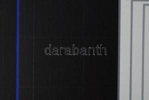 Ottó László (1966-): Origo-metrum [beyond] [20210312]. Akril, vászon, jelzett a hátoldalán. 60x120 c...