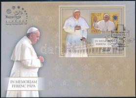 2025 In Memoriam Ferenc pápa blokk FDC