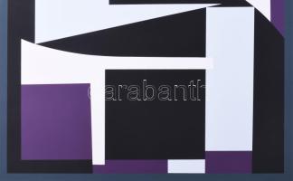 Victor Vasarely (1908-1997): Geometrikus kompozíció (cím nélkül). Szitanyomat, papír, jelzett, számo...