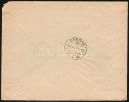 1926 Budapest helyi ajánlott levél 5000K és 4f (perfin) vegyes bérmentesítéssel / Local registered c...