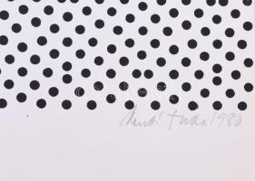 Pentii Tulla (1937-1988): Testikuva, 1980. Szitanyomat, papír, jelzett, számozott (9/40). 68x68 cm