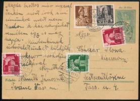 1945 (2. díjszabás) Távolsági levelezőlap 2P bérmentesítéssel, a 18f érték ekkor már 2 napja visszav...