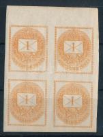 1874 Hírlapbélyeg ívszéli 4-es tömb (min. 6.400)