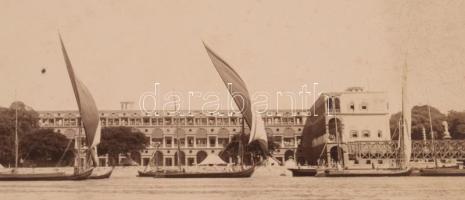 cca 1890-1900 Jean Pascal Sébah (1872-1947): "Kasr el-Nil laktanya, Kairó", nagyméretű fot...