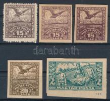 Debrecen II. 1920 5 db próbanyomat / proofs Signed: Bodor