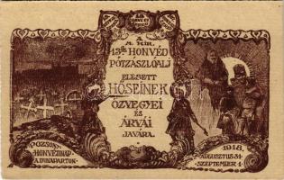 1918 Pozsony, Pressburg, Bratislava; Honvédnap a pozsonyi Duna parton a M. kir. 13. honvéd pótzászlóalj elesett hőseinek özvegyei és árvái javára / WWI K.u.k. Hungarian Army Day for charity s: Suján Pál