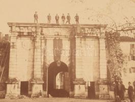 cca 1890-1900 Bartolomeo Borri (1842-1924): Görögország, Korfu, "Porta Reale" (lebontották...