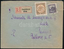 1926 Ajánlott levél 2500K és 16f vegyes bérmentesítéssel / Registered cover with mixed franking "CZEGLÉDBERCZEL"