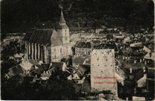 1921 Brassó, Kronstadt, Brasov; Totalansicht / látkép. Victor J. / general view (ragasztónyom / glue mark)