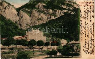 1905 Herkulesfürdő, Baile Herculane; Kurpark und Kursalon / fürdő, gyógyterem. R. Krizsány kiadása / spa, bath (EK)