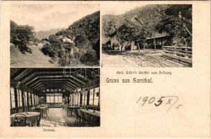 1905 Sarentino, Sarntal (Südtirol); Andr. Goller's Gasthof zum Halbweg, Veranda. Fotogr. und Verlag M. Russo / restaurant and inn