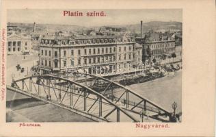 Nagyvárad main street with clothing warehouse