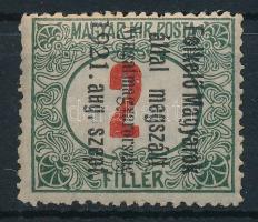 Nyugat-Magyarország I. 1921 Portó 2f próbanyomat, 90 fokkal elfordított felülnyomással / proof. Signed: Bodor