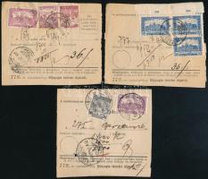 1923-1925 3 db díjnyugta / receipts