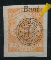 Nagyvárad 1919 Hírlapbélyeg lemezhibával a felülnyomatban / with plate variety Signed: Bodor