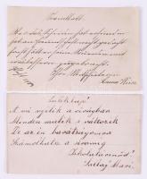 1873-1875 Pest, emlékkönyv (doboz) 25 különálló lapon magyar és német nyelvű bejegyzésekkel (leányis...