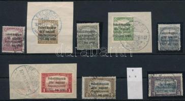 Nyugat-Magyarország I. 1921 8 klf bélyeg Signed: Bodor