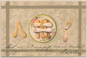 Babapiskóta tál hiányos műanyag rátéttel. D.R.G.M. / biscuits with missing overlay (EK)