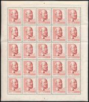 1960 Arcképek Lenin hajtott teljes ív az ismert lemezhibával / Mi 1717 folded complete sheet with plate variety