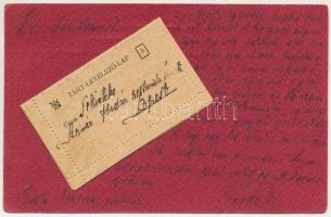 1901 Kihajtható zárt levelezőlappal / with folding card (EB)