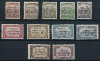 Nyugat-Magyarország VIII. 1921 Teljes sor Signed: Bodor