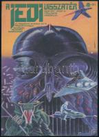1984 Helényi Tibor (1946-2014): A Jedi visszatér (A Csillagok háborúja (Star Wars) VI.) kisplakát, papír, jelzett a plakáton, hátoldalán órarend. 25x18 cm / Star Wars Episode VI: Return of the Jedi, Original Hungarian movie poster, 25x18 cm