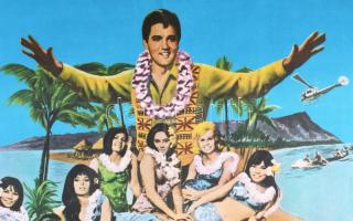 cca 1966 Paradise, Hawaiian Style c. amerikai film jugoszláv plakátja, főszereplő: Elvis Presley, of...