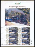 2025 Széchenyi-hegyi Gyermekvasút (kék) megszemélyesített hatos kisív dísztokban