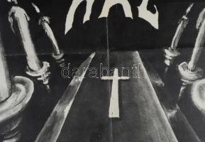 1978 Az összeomlott ház, csehszlovák filmplakát, rendezte: Jirí Svoboda, ofszet, papír, O. és Játékk...