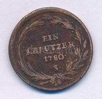 1780S 1kr Cu "Mária Terézia" T:VF patina