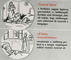 Vilnrotter Miklós (-): A tuberkolózis fertőző betegség, 1950-es évek. Plakát, papír, jelzett a plaká...