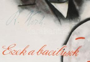 Vilnrotter Miklós (-): A tuberkolózis fertőző betegség, 1950-es évek. Plakát, papír, jelzett a plaká...