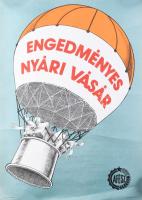 cca 1982 ÁFÉSZ, engedményes nyári vásár, plakát, papír, Állami Nyomda, feltekerve, 65,5x47 cm