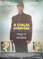 1992 A csalás gyönyöre, filmplakát, ofszet, papír, AD Grafikai Studio/Szüts Miklós, Color Print, hajtásnyomokkal, feltekerve, szakadásokkal, 83x59 cm