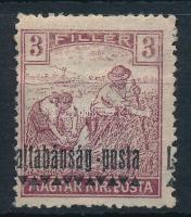 Nyugat-Magyarország III. 1921 Arató 3f próbanyomat / proof. Sign: Bodor