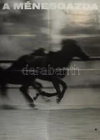 1978 A ménesgazda, filmplakát, ofszet, papír, Offset és Játékkártya Nyomda, hajtásnyomokkal, lapszéli szakadásokkal, 80x56,5 cm