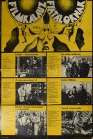 Filmkalauz fiataloknak, 1976/2, május, június, július, augusztus, plakát, papír, Egyetemi Nyomda, hajtásnyomokkal, apró sérülésekkel, ázásnyomokkal, 82x56,5 cm