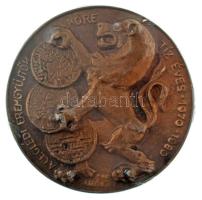 Kallós Ede (1866-1950) 1980. "10 éves a Ceglédi Éremgyűjtők Köre 1970-1980" öntött, egyoldalas bronz emlékérem (61mm) T:AU