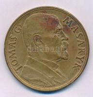 Csehszlovákia 1935. "Tomas G. Masaryk elnök 85. születésnapja" bronz emlékérem. Szign.: O....