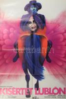 Szyksznian Wanda (1948-): Kisértet Lublón című színes magyar film plakátja, 1976. Ofszet, papír, jelzett a plakáton, hajtott, apró lapszéli szakadással, 82x57 cm