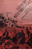 Sós László - Kemény Éva (So-Ky): Uzsicei Köztársaság, 1976. Filmplakát, papír, jelzett a plakáton, Egyetemi Nyomda, hajtásnyomokkal, kisebb lapszéli szakadásokkal, 81x56 cm