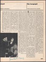 Kozák András, Kálmán György, Szabó Sándor, Gábor Miklós aláírása újságlapokon