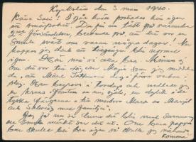 1940 Cenzúrázott díjjegyes levelezőlap Németországba / Censored PS-card to Germany