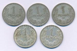 1926-1939. 1P Ag (5x) T:XF-F patina
Adamo P6
